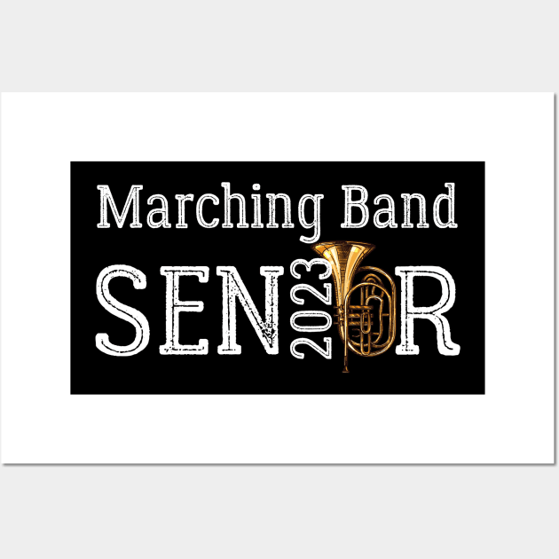 Marching Band Senior 2023 Baritone Saxophone Player Wall Art by MalibuSun